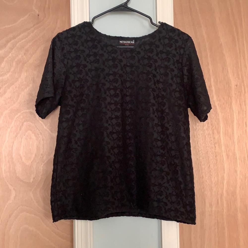 Notations Black Patterned Shirt